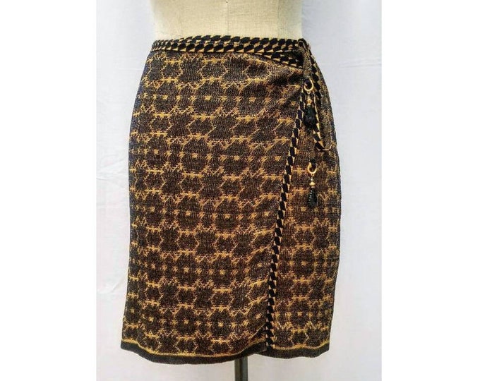 CHRISTIAN LACROIX PARIS vintage 90s knitted wrap skirt