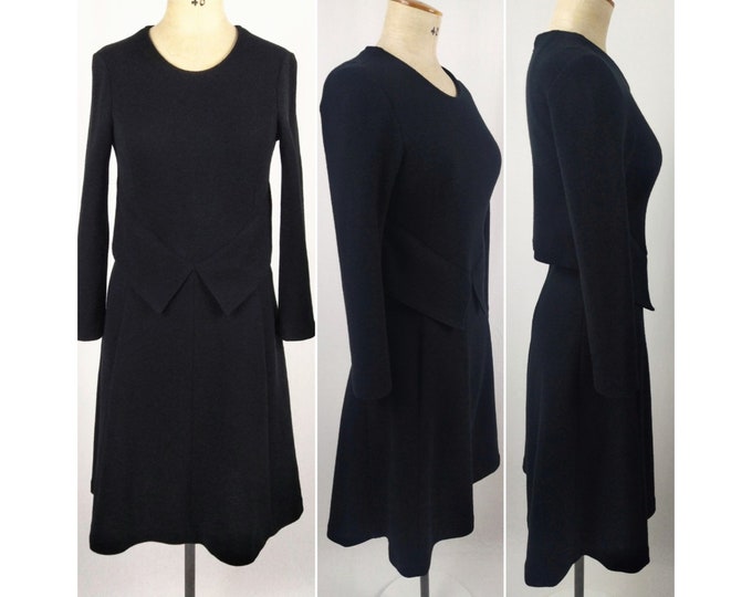 ARMANI COLLEZIONI pre-owned black boucle jersey dress