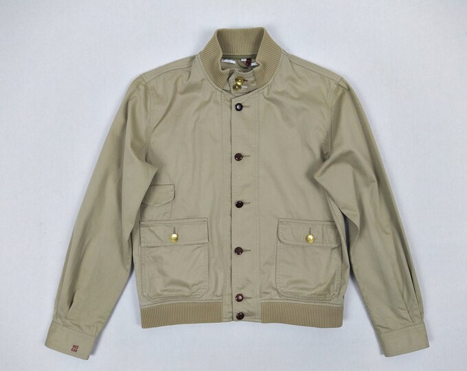 PAUL SMITH Red Ear pre-owned men's khaki cotton jacket