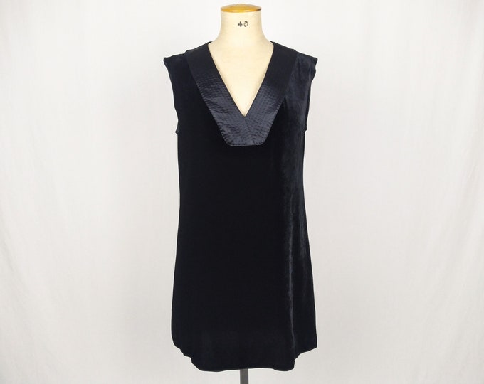 ESCADA pre-owned black velvet mini shift dress