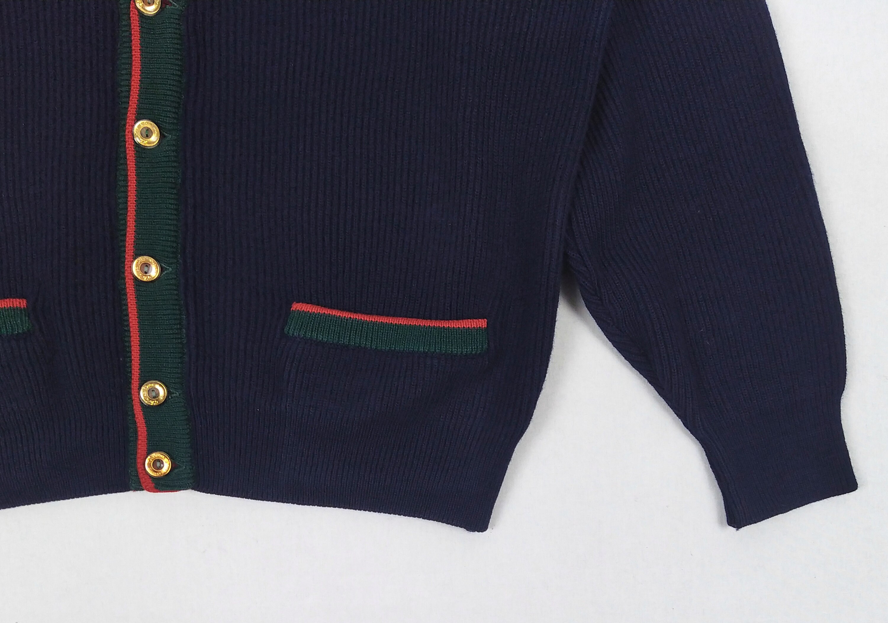 CHRISTIAN DIOR MONSIEUR vintage 80s men's navy wool rib knit