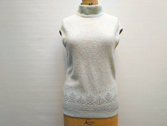 ESCADA vintage 90s ice blue and silver wool blend