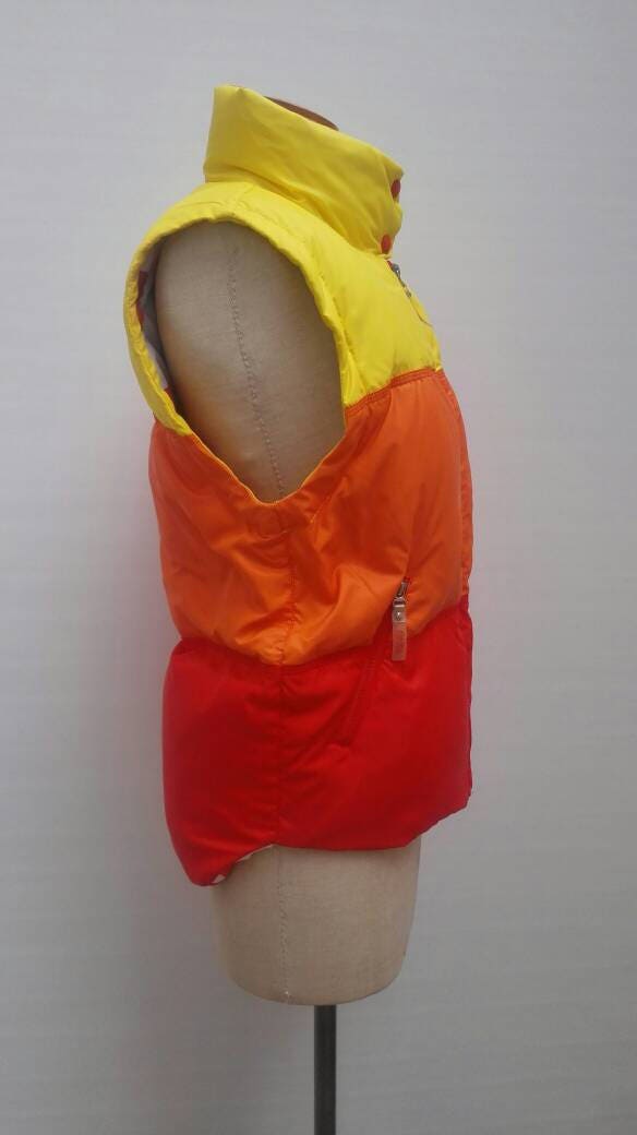 ESCADA SPORT vintage 90s tricolour puffer vest / down bodywarmer