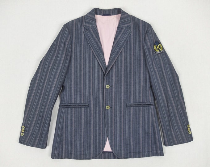 KENZO HOMME pre-owned men's striped cotton sport coat blazer