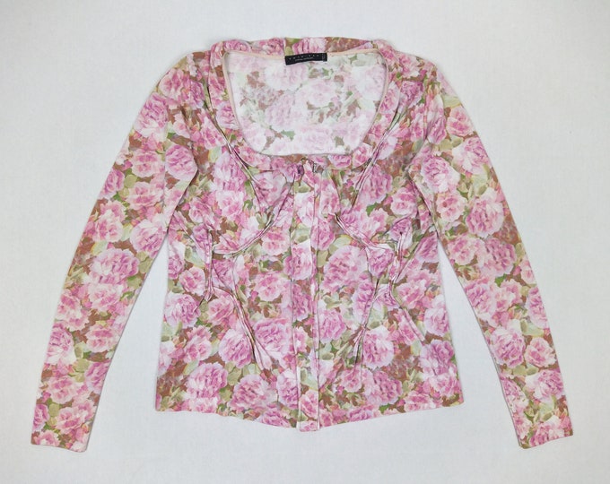 TWIN-SET Simona Barbieri pre-owned rose print silk cardigan