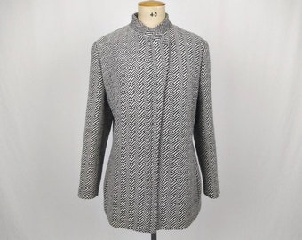 MONDI vintage 90s chevron pattern alpaca wool short coat