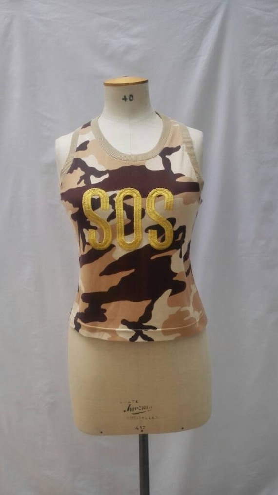 MOSCHINO CHEAP and CHIC vintage 90s camouflage cro
