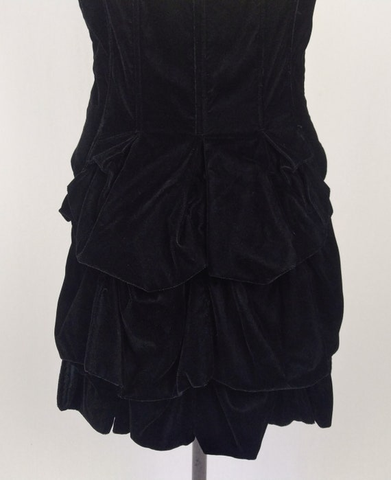 JESSICA MCCLINTOCK vintage black velvet bustier t… - image 6