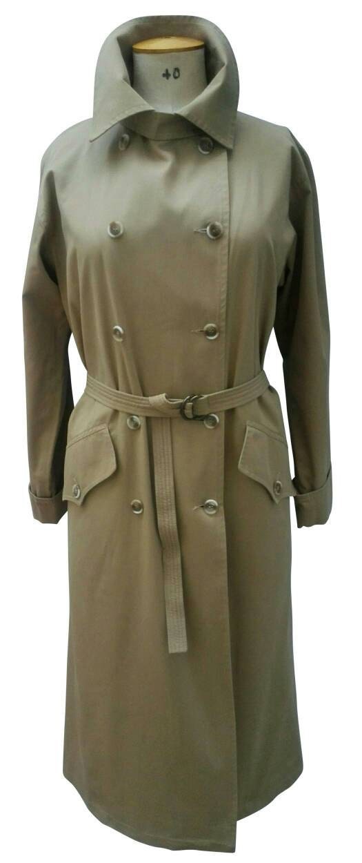 YVES SAINT LAURENT Rive Gauche vintage 70s trench coat in tan