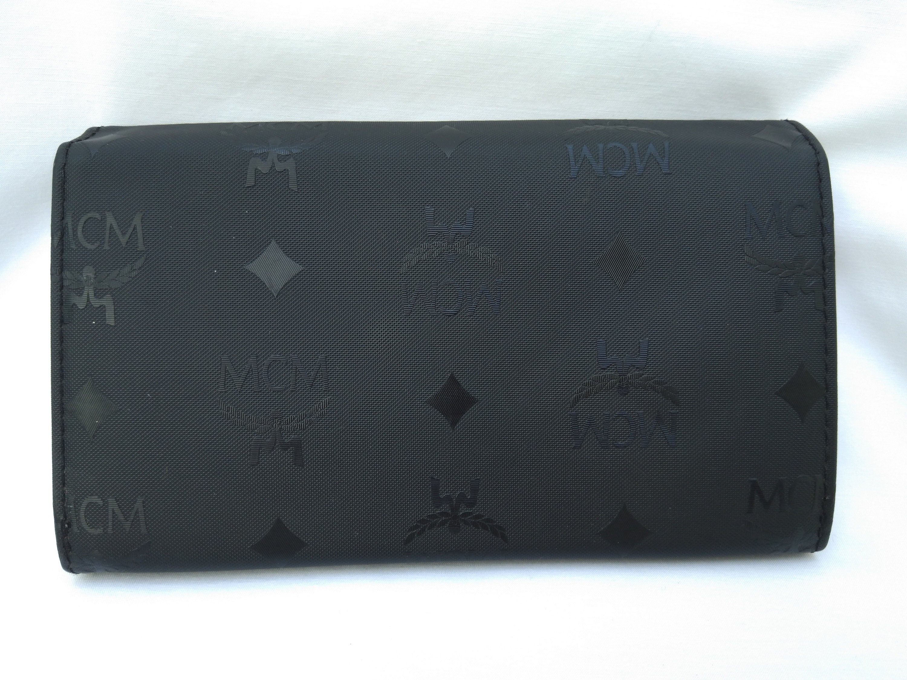 MCM vintage black PVC wallet