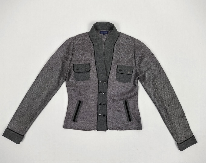 ADOLFO FOMINGUEZ pre-owned grey stretchy textured jacket