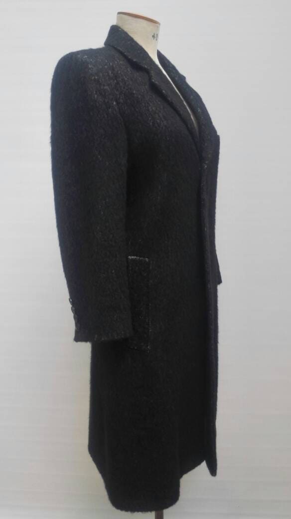 JEAN PAUL GAULTIER vintage black mohair blend coat