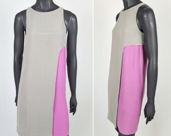 FENDI vintage Y2K layered silk colourblock dress