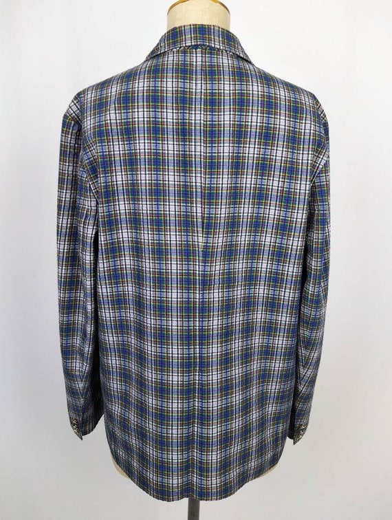 BURBERRYS vintage 80s multicolor plaid oversized … - image 2