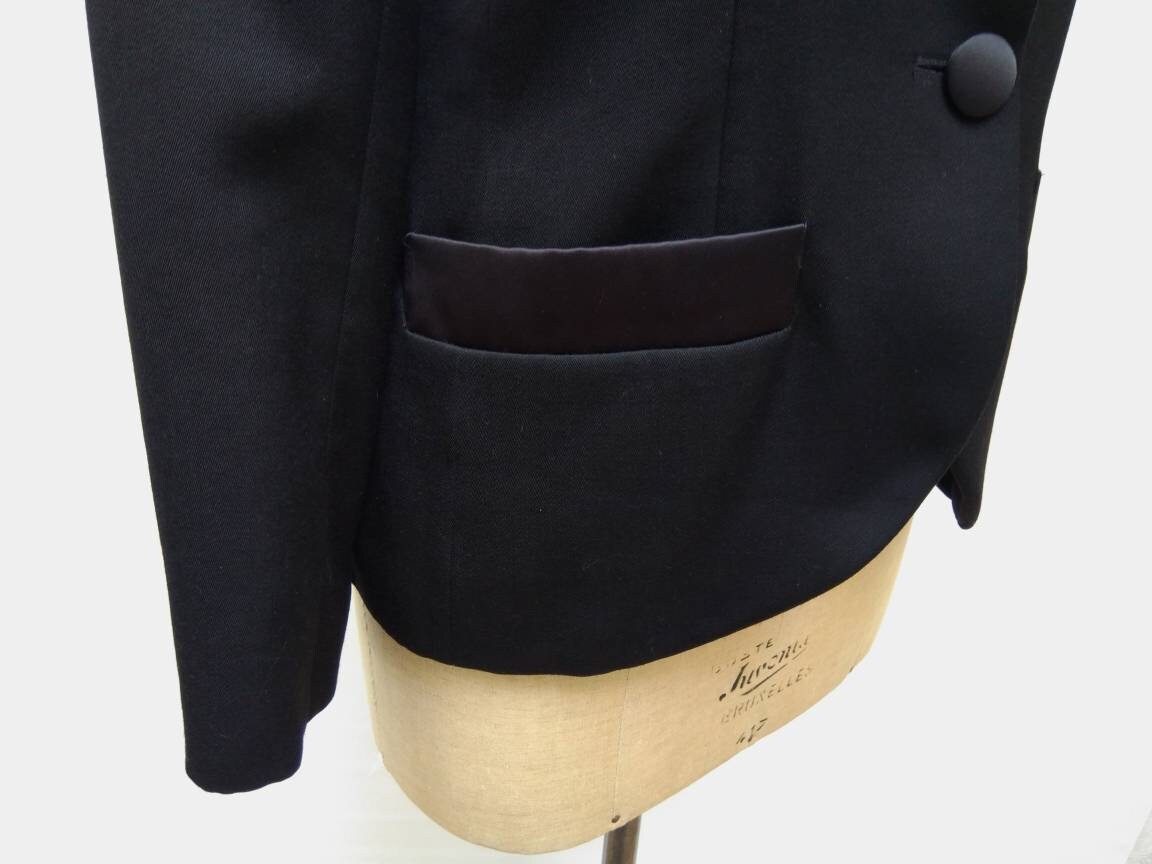 YVES SAINT LAURENT for La Redoute vintage 90s black tuxedo blazer jacket