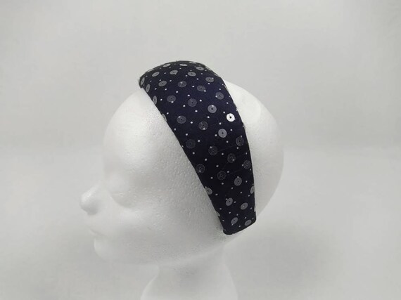 ESCADA MARGARETHA LEY 80s vintage sequined navy he