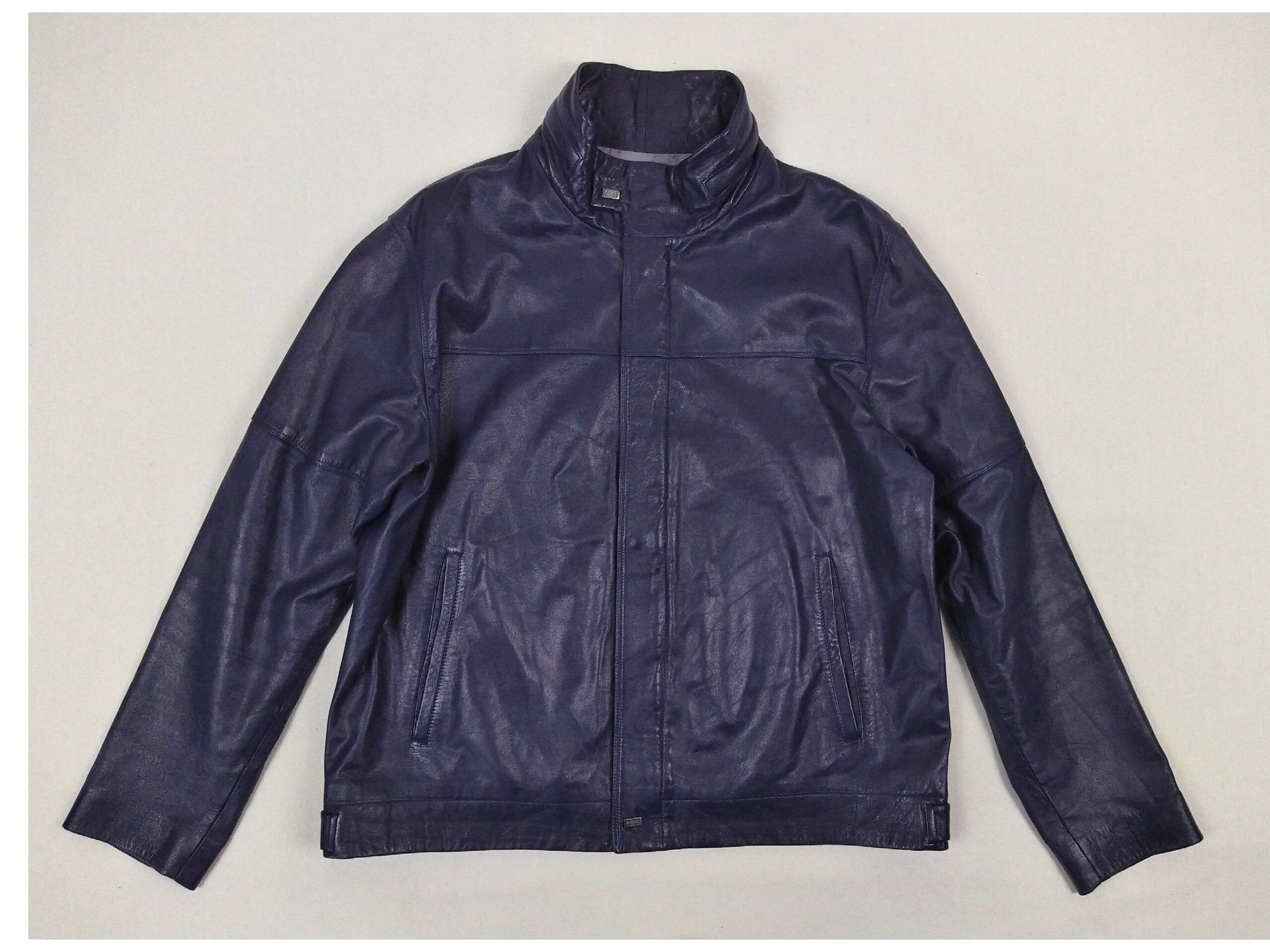 Vintage versace shop leather jacket mens