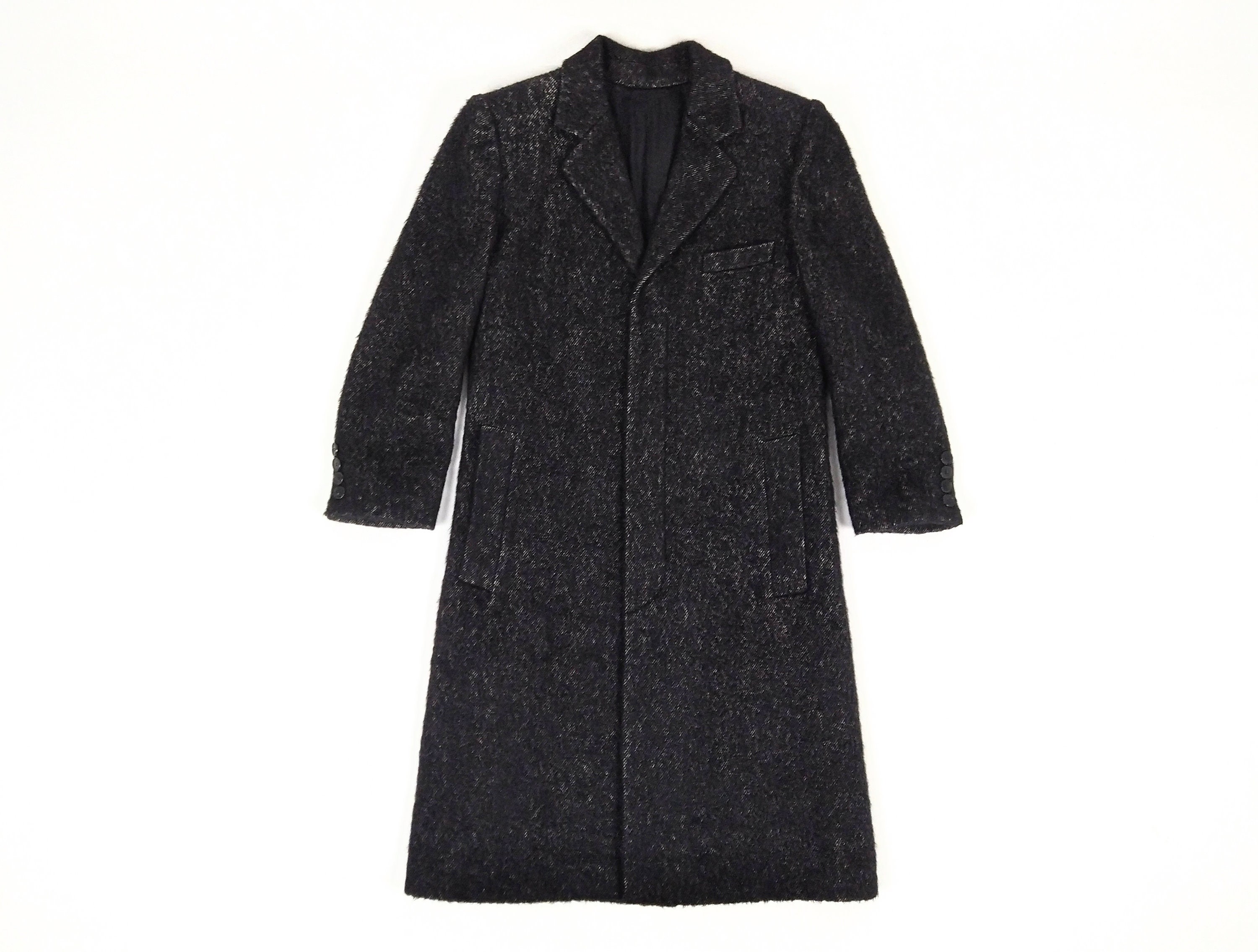 JEAN PAUL GAULTIER 90s vintage black mohair blend coat