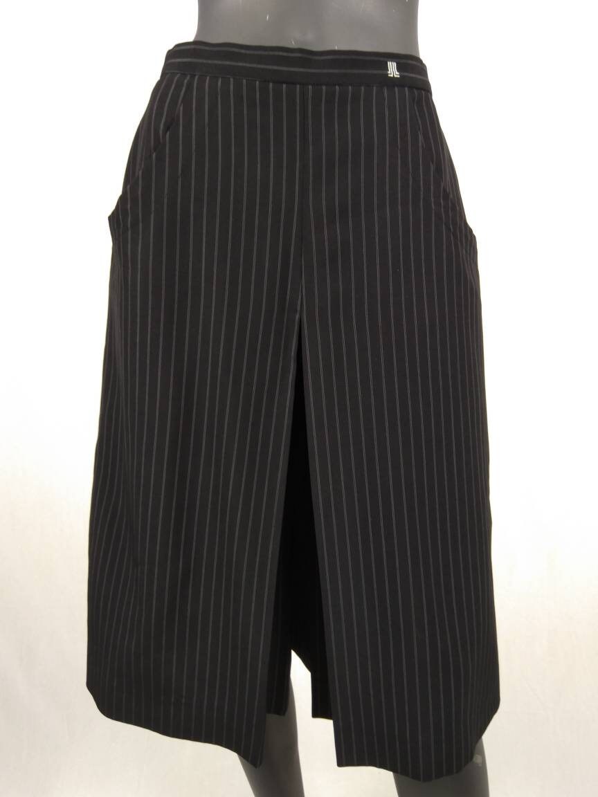 LANVIN vintage 70s pinstripe wool culottes