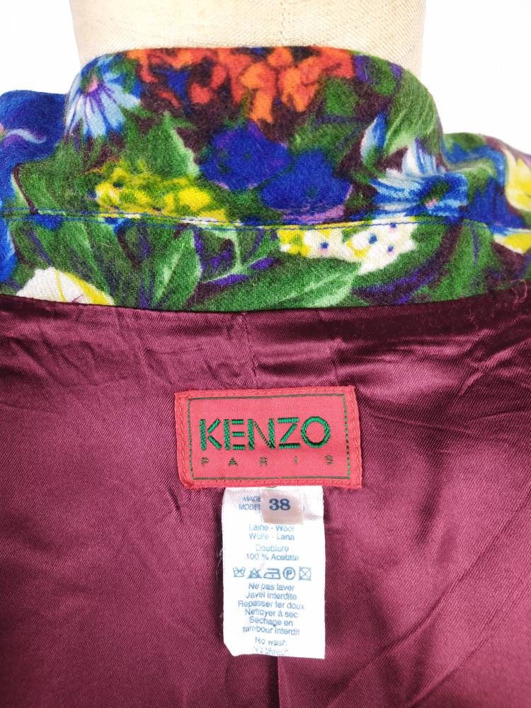 KENZO PARIS vintage 80s floral wool jacket