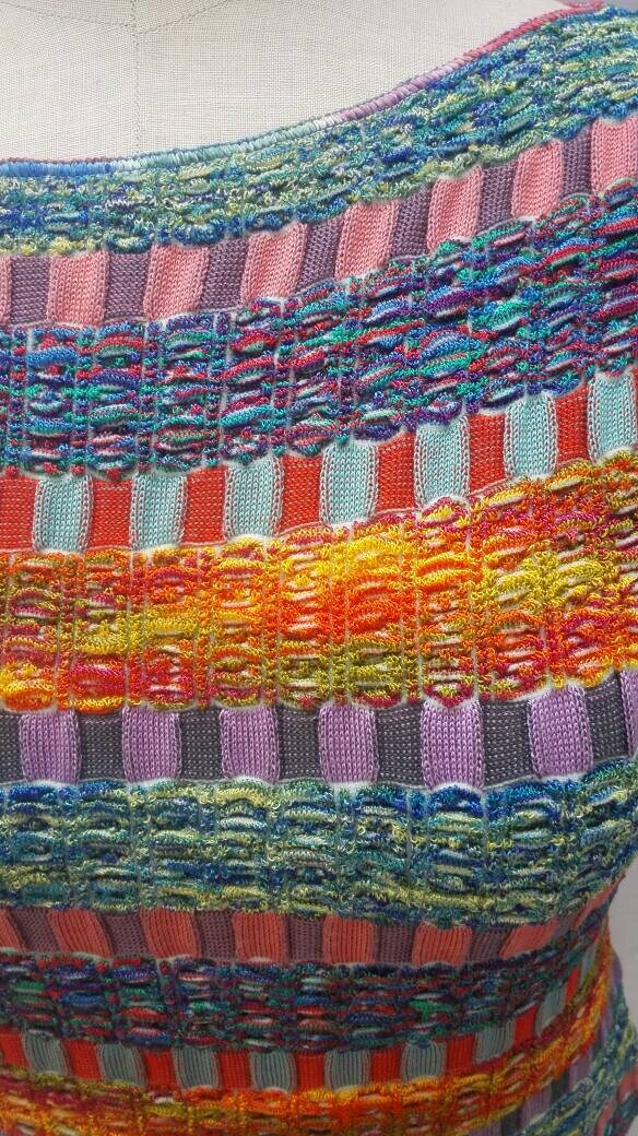 MISSONI vintage multicolour knitted crop top