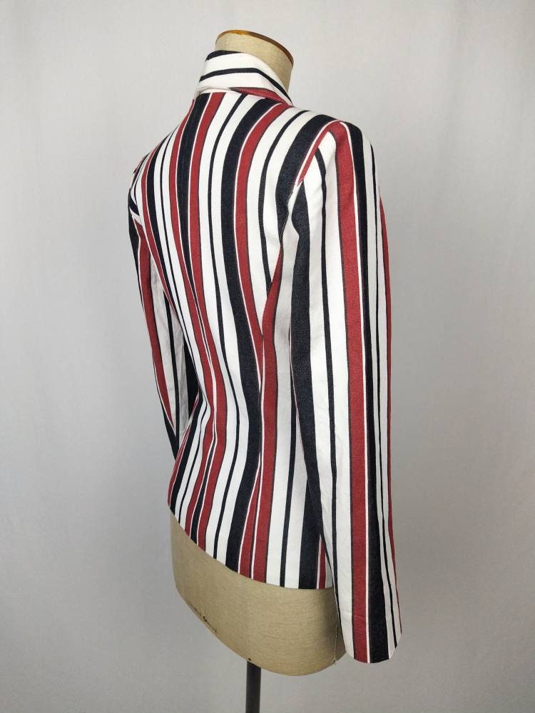 THIERRY MUGLER vintage 90s striped cotton jacket