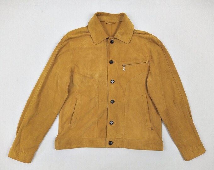 AIGNER pre-owned men's caramel goat suede jacket