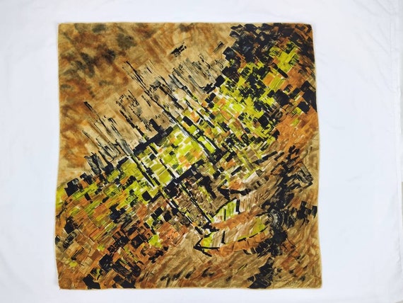 JEANNE LANVIN by CASTILLO vintage 50s silk square