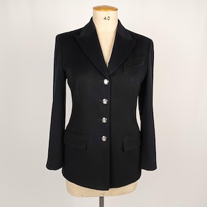ESCADA MARGARETHA LEY vintage 90s black pure cashmere blazer