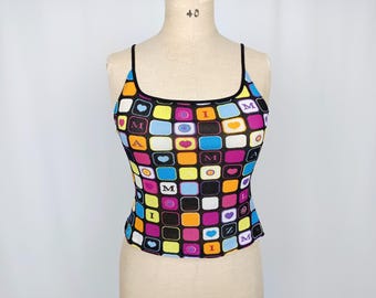 MALIZIA by LA PERLA vintage 90s cropped mesh top