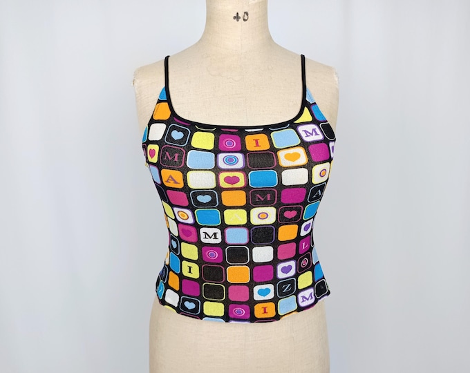 MALIZIA by LA PERLA vintage 90s cropped mesh top
