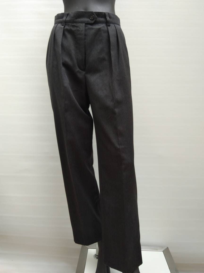 ESCADA MARGARETHA LEY vintage 90s grey wool trouser suit