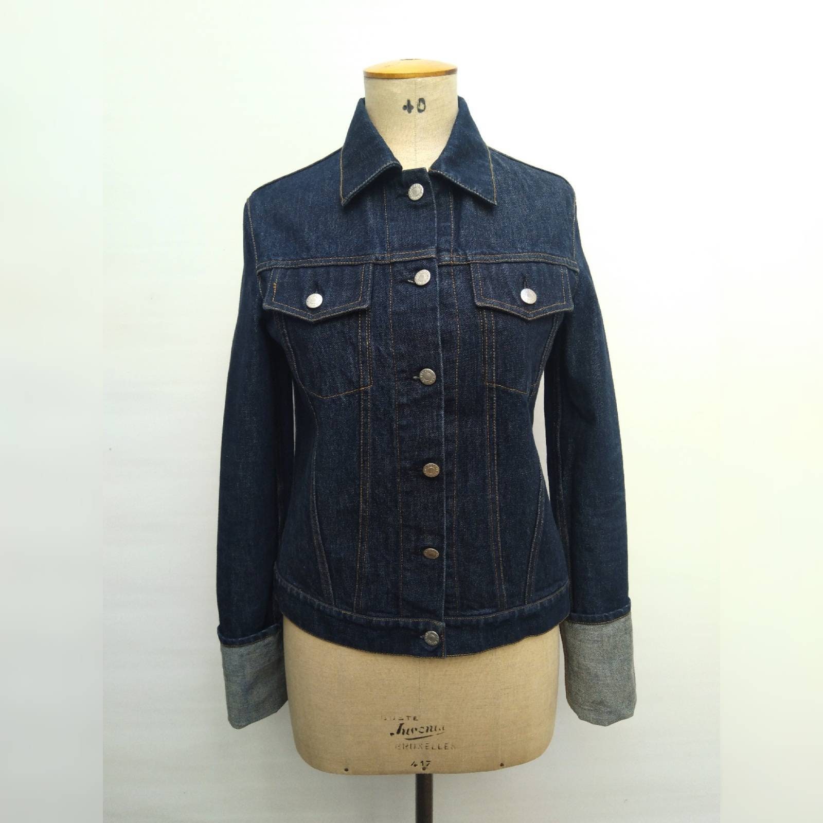 HELMUT LANG vintage 90s denim jacket with extra long sleeves