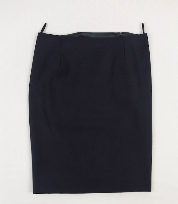 スカート VERSACE WOOL PENCIL SKIRT GIANNI VERSACE COUTURE Vintage 90s Black Wool Pencil Skirt