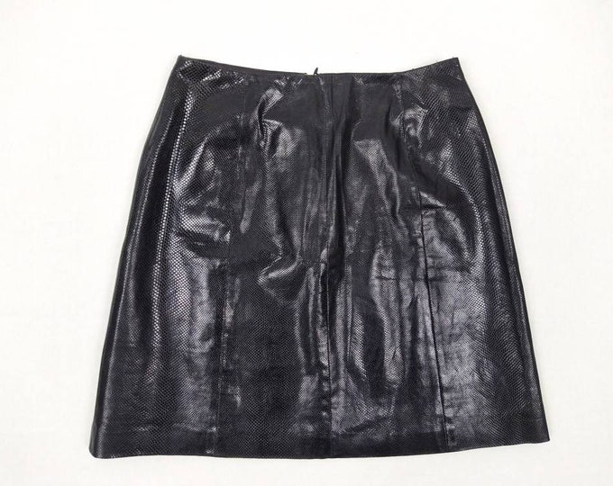 RALPH LAUREN COLLECTION vintage 90s black python skirt