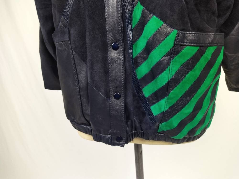 Vintage 80s Zaspel Leather Suede Embroidered Coat - Etsy