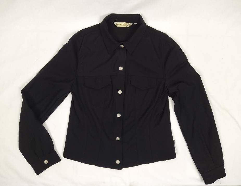 KRIZIA JEANS vintage 90s black shirt jacket