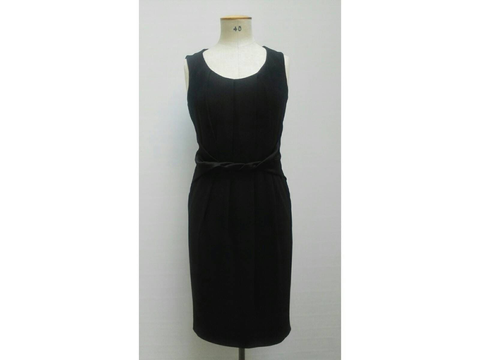 MAX MARA vintage 90s black satin crepe cocktail dress