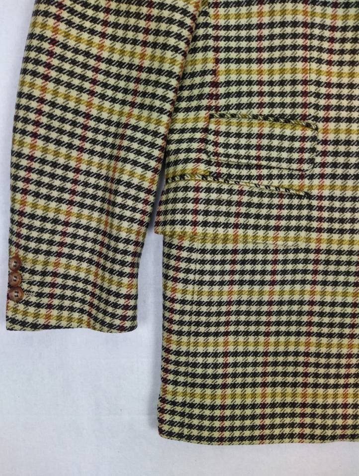 HUGO BOSS vintage 90s houndstooth wool tweed sport coat blazer