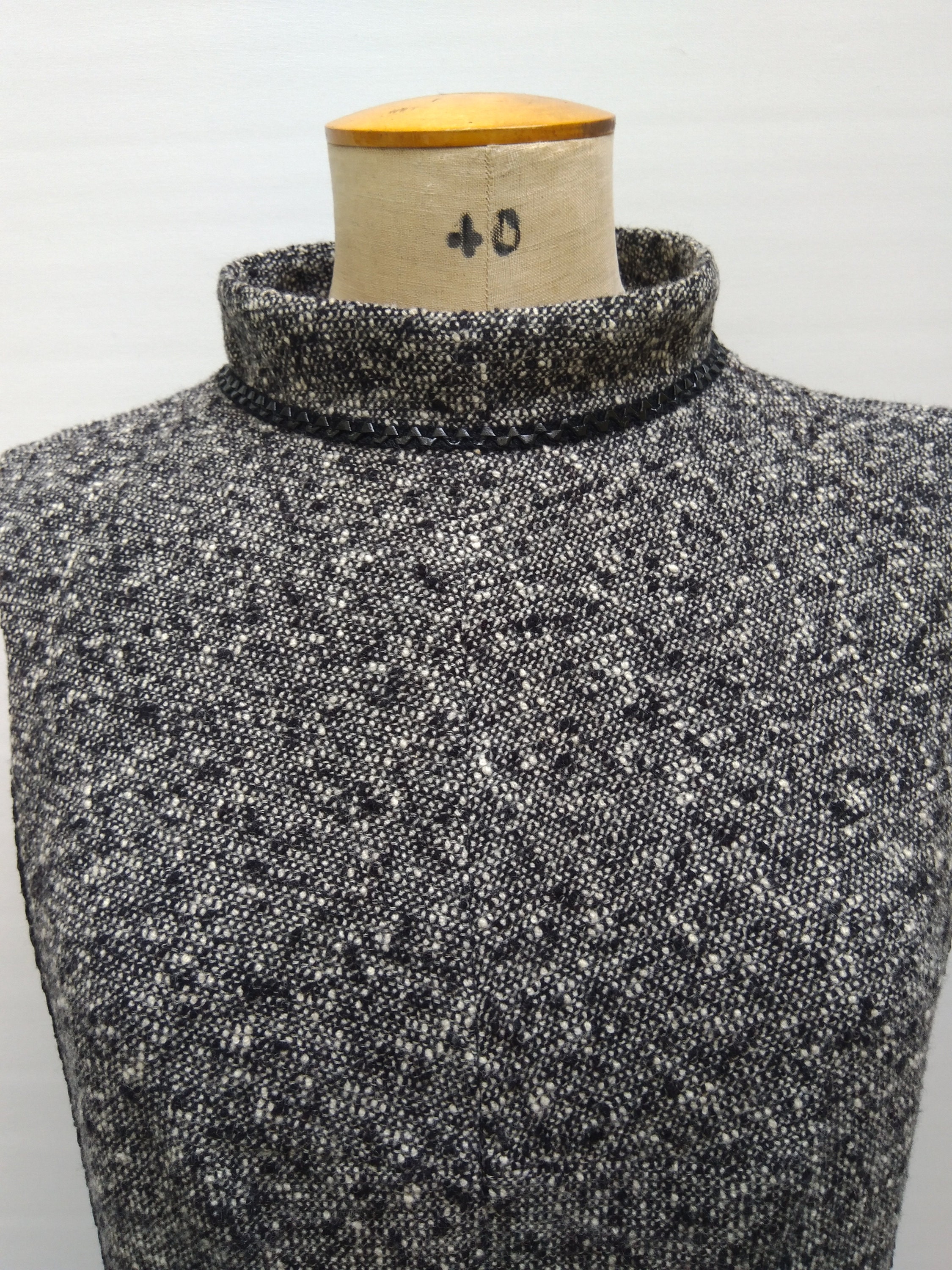 ESCADA pre-owned salt and pepper wool dress