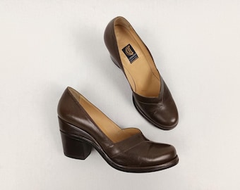 CASADEI 70s vintage brown pumps shoes