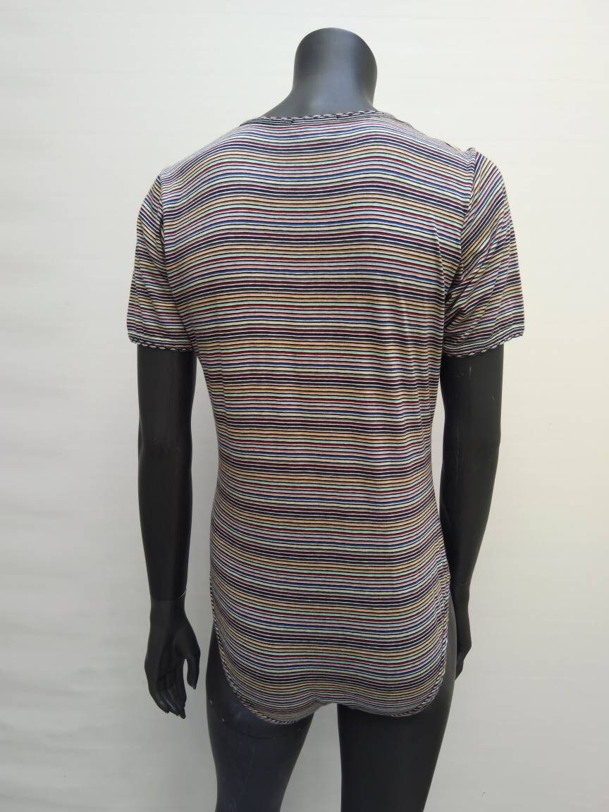 RODIER vintage multicolor striped cotton bodysuit