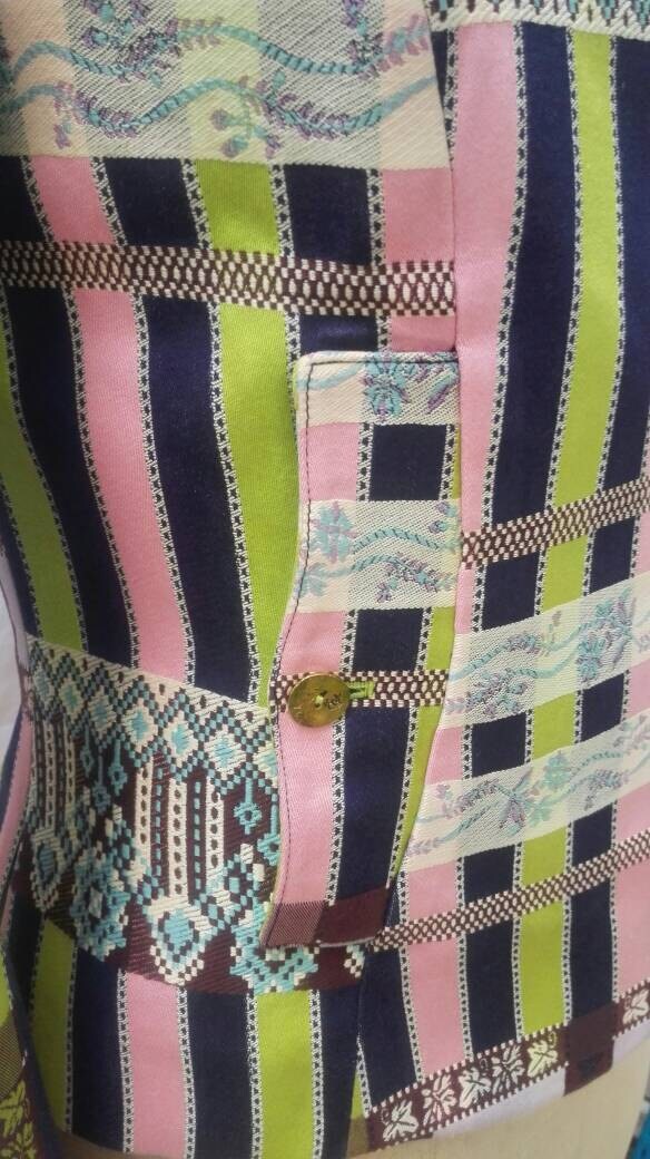 CHRISTIAN LACROIX BAZAR vintage 90s multicolour cotton jacket
