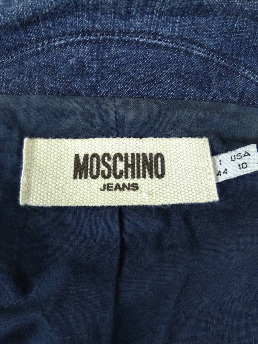 MOSCHINO JEANS vintage stonewashed denim jacket with applique ...