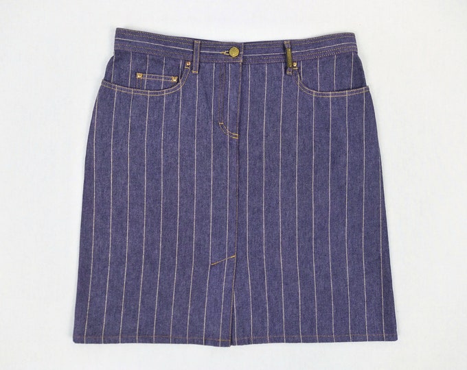 SONIA by SONIA RYKIEL pre-owned gold pinstripe denim skirt
