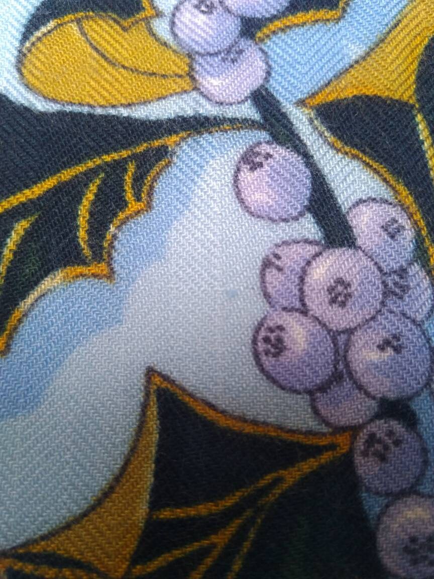 HERMES Neige d'antan vintage 90cm cashmere and silk carre scarf