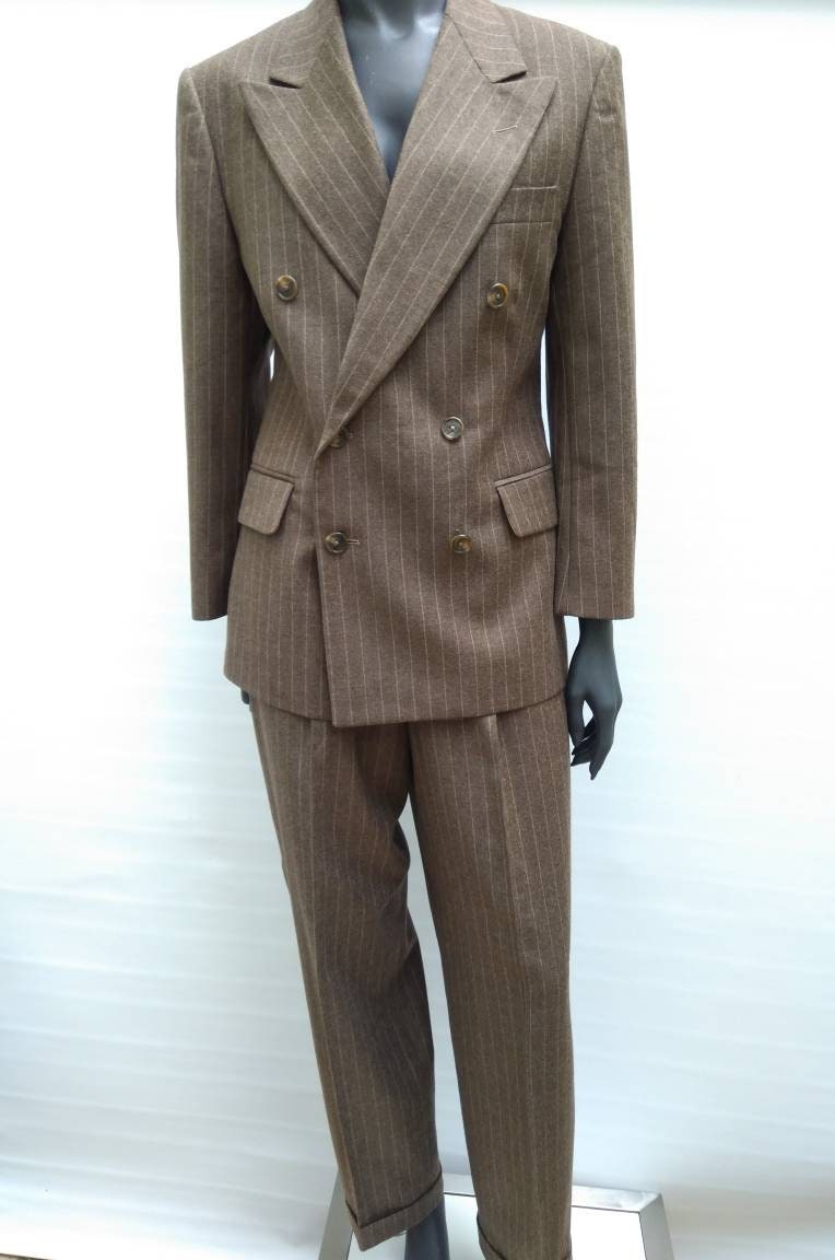 RALPH by RALPH LAUREN vintage 90s toffee brown pinstripe RALPH by RALPH LAUREN vintage 90s toffee brown pinstripe