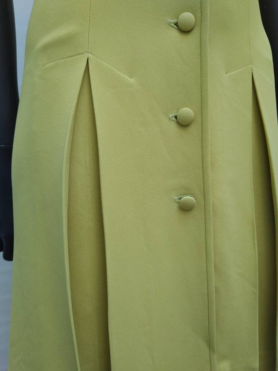 MOSCHINO COUTURE vintage 90s yellow crepe fitted … - image 7