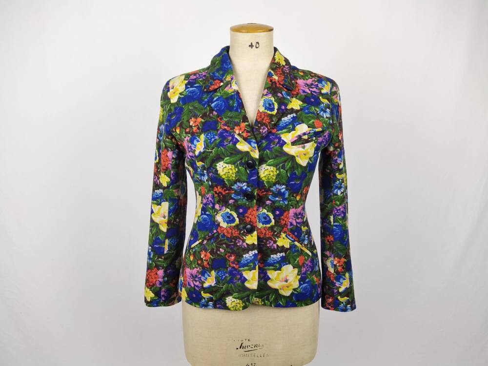 KENZO PARIS vintage 80s floral wool jacket
