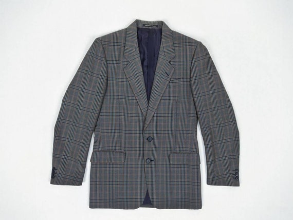 YVES SAINT LAURENT men's vintage 70s plaid wool sp